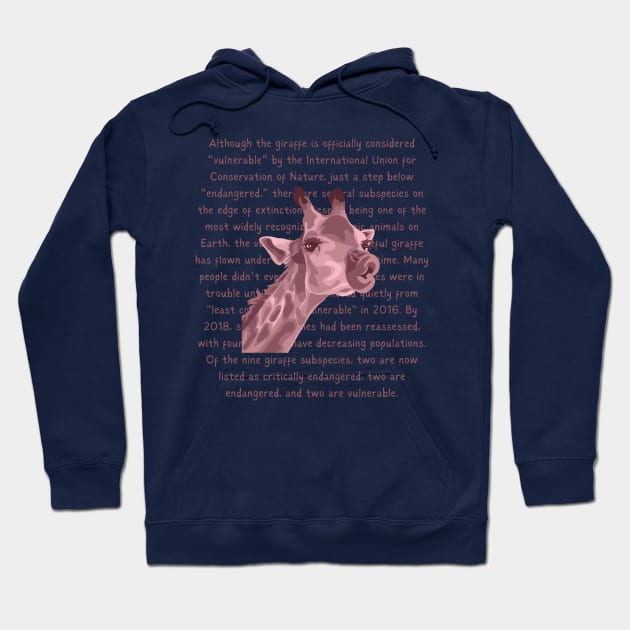 Giraffe Info Hoodie by Slightly Unhinged